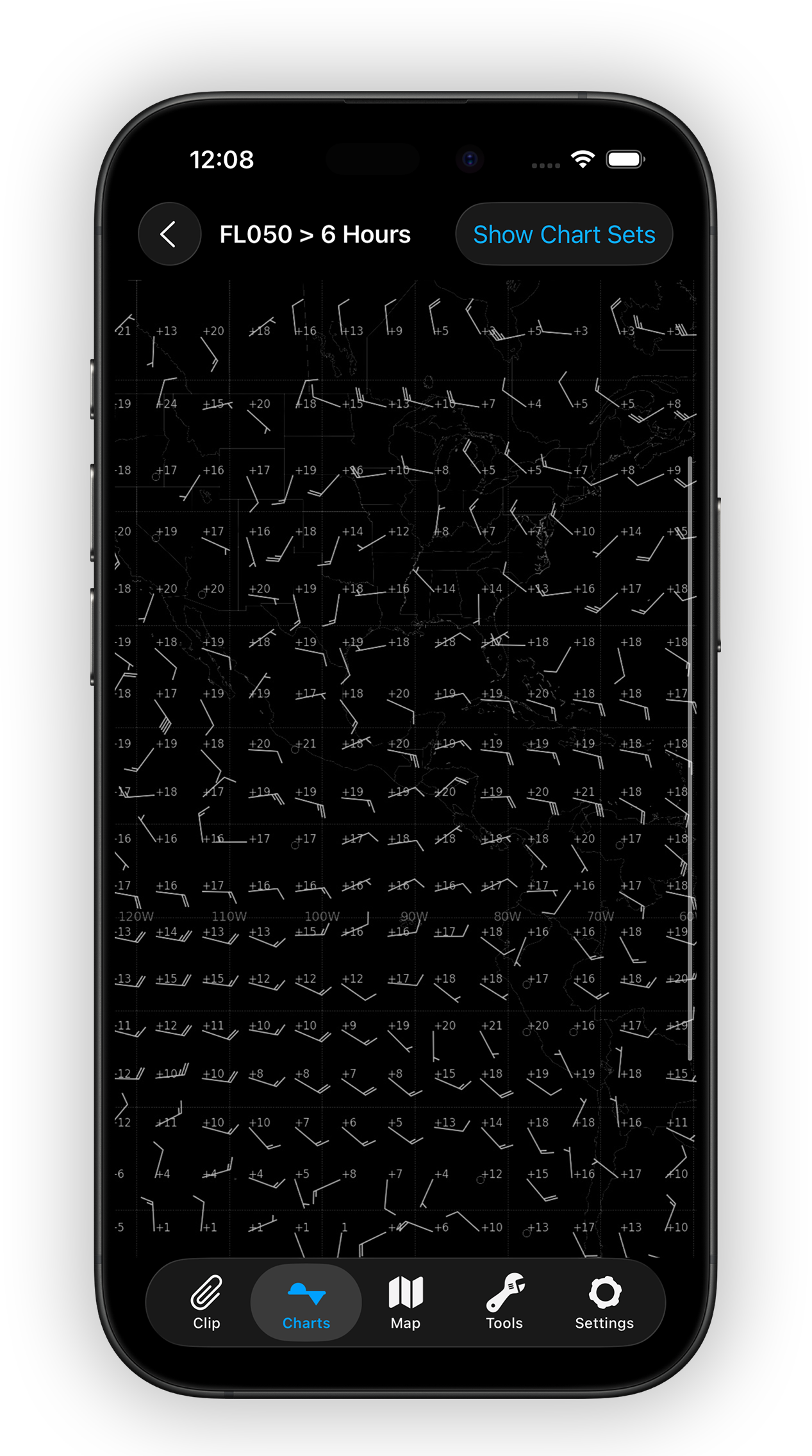 Significant weather charts grid