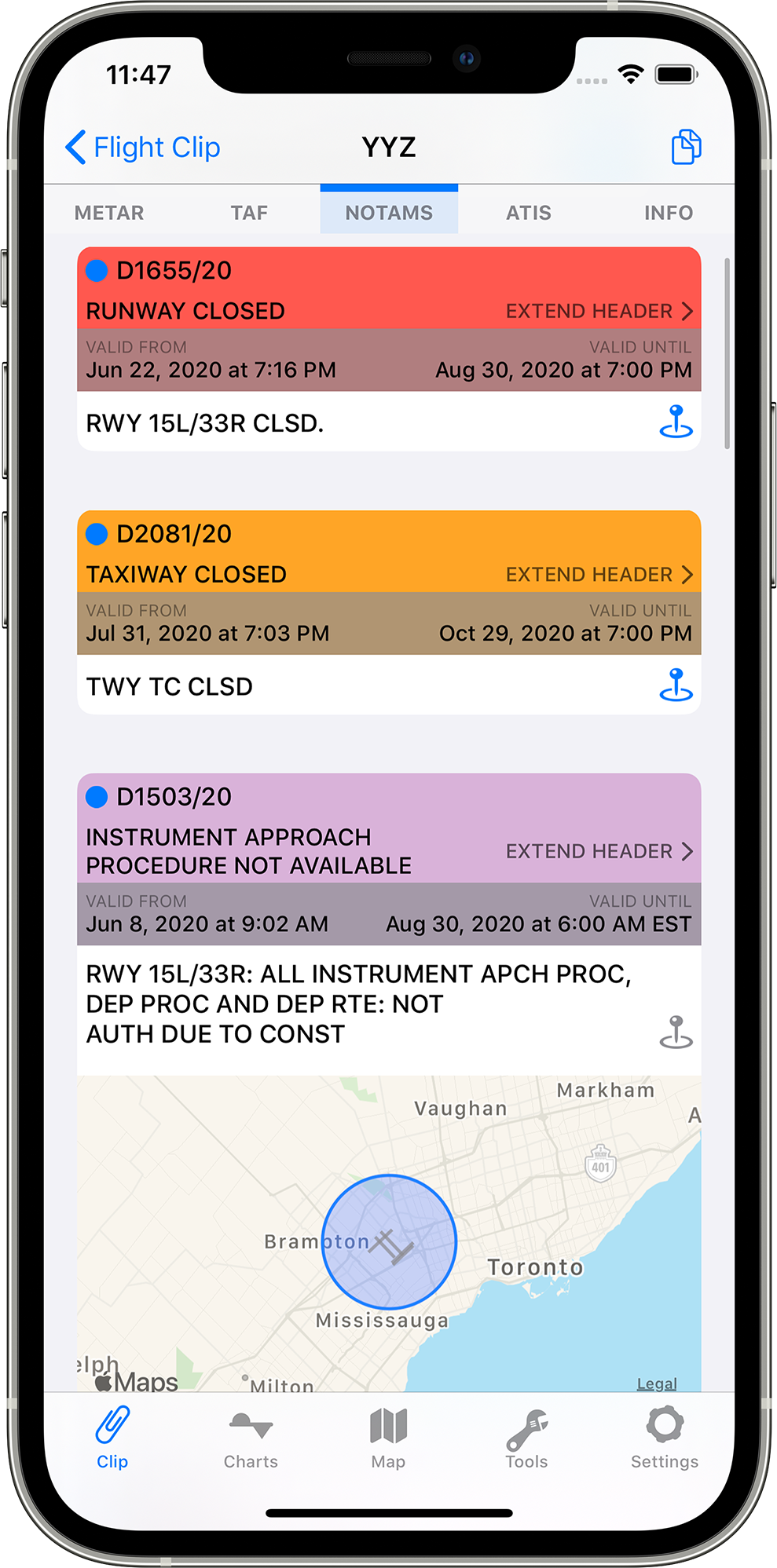 NOTAM page